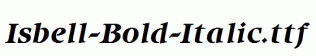 Isbell-Bold-Italic.ttf