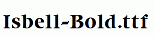 Isbell-Bold.ttf