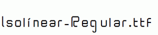 Isolinear-Regular.ttf