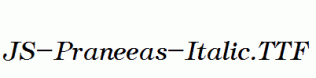 JS-Praneeas-Italic.ttf