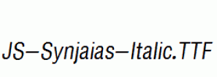 JS-Synjaias-Italic.ttf