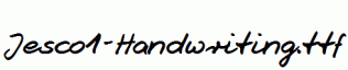 Jesco1-Handwriting.ttf