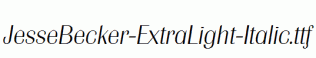 JesseBecker-ExtraLight-Italic.ttf