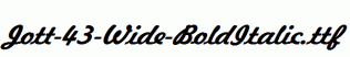 Jott-43-Wide-BoldItalic.ttf