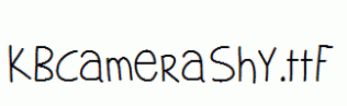 KBCameraShy.ttf