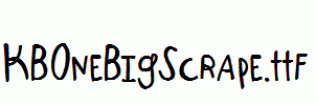 KBOneBigScrape.ttf