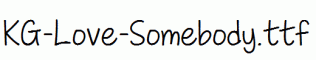 KG-Love-Somebody.ttf