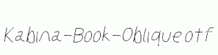Kabina-Book-Oblique.otf