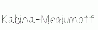 Kabina-Medium.otf