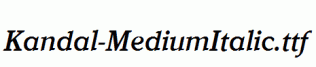 Kandal-MediumItalic.ttf