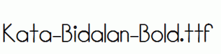 Kata-Bidalan-Bold.ttf