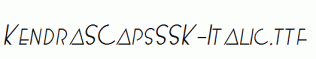 KendraSCapsSSK-Italic.ttf