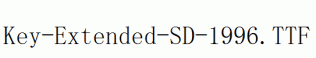 Key-Extended-SD-1996.ttf