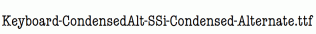 Keyboard-CondensedAlt-SSi-Condensed-Alternate.ttf