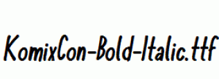 KomixCon-Bold-Italic.otf