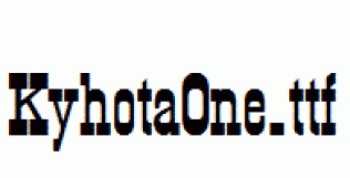 KyhotaOne.ttf