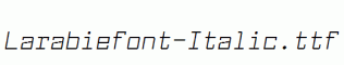 Larabiefont-Italic.ttf