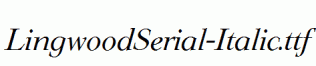 LingwoodSerial-Italic.ttf