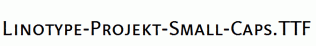 Linotype-Projekt-Small-Caps.ttf