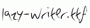 lazy-writer.ttf