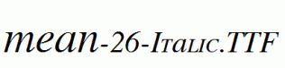 MEAN-26-Italic.ttf