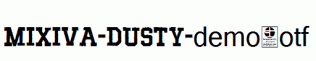 MIXIVA-DUSTY-demo.otf