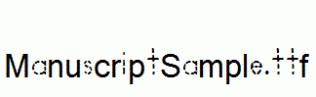 ManuscriptSample.ttf