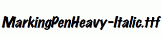 MarkingPenHeavy-Italic.ttf