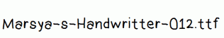 Marsya-s-Handwritter-012.ttf