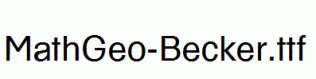 MathGeo-Becker.ttf