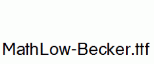 MathLow-Becker.ttf