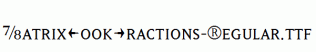 MatrixBookFractions-Regular.ttf