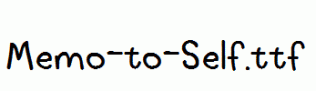 Memo-to-Self.ttf