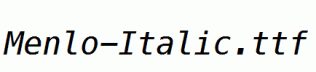 Menlo-Italic.ttf