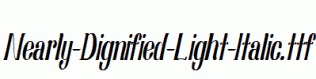 Nearly-Dignified-Light-Italic.ttf