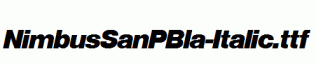 NimbusSanPBla-Italic.ttf