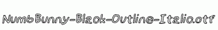 NumbBunny-Black-Outline-Italic.otf