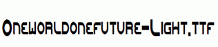 Oneworldonefuture-Light.ttf