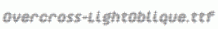Overcross-LightOblique.ttf