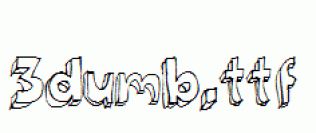 fonts 3dumb.ttf