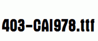 fonts 403-CAI978.ttf