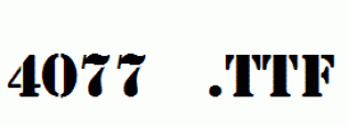 fonts 4077th.ttf