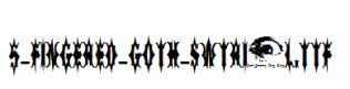 fonts 5-Fingered-Goth-SWTrial.ttf