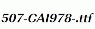 fonts 507-CAI978-.ttf