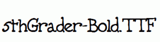 fonts 5thGrader-Bold.ttf