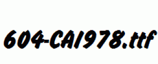 fonts 604-CAI978.ttf