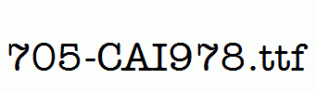 fonts 705-CAI978.ttf