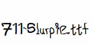 fonts 711-Slurpie.ttf
