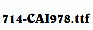 fonts 714-CAI978.ttf