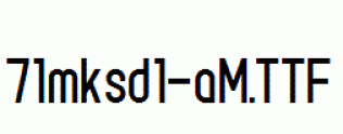 fonts 71mksd1-aM.ttf